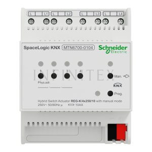 KNX hybrid actuator 4 channels - Schneider MTN6700-0104 front view