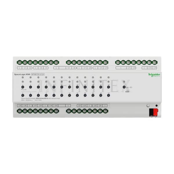 KNX hybrid actuator 24 channels - Schneider MTN6700-0124 front view
