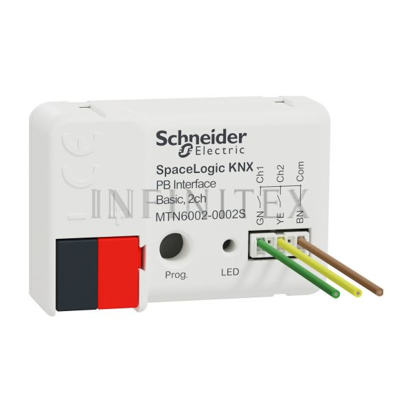 SpaceLogic KNX Secure Push-Button Interface Basic 2-Channel MTN6002-0002S